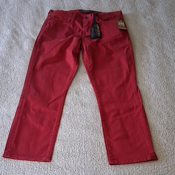 New Lucky Brand Sofia Capri Red Ankle & Cropped Jeans - Picture 1 of 5